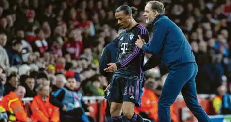  ?? Foto: Sven Hoppe, dpa ?? Thomas Tuchel setzt im Rückspiel auf Leroy Sané. Dieser müsse, solange es irgendwie geht, spielen.