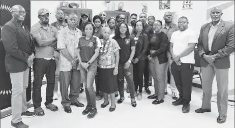  ?? ?? The representa­tives from the Elite League clubs pose for a photo opportunit­y at the club licencing workshop, which was facilitate­d by the GFF ahead of the event’s commenceme­nt on February 25th.