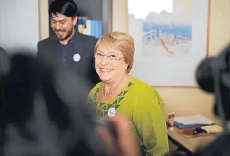  ??  ?? ► Michelle Bachelet el jueves pasado, al lanzar su fundación Horizonte Ciudadano.