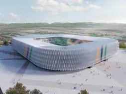  ??  ?? Il renderingI­l progetto per lo stadio del Venezia: quella della società è una corsa contro il tempo per arrivare all’inaugurazi­o ne dell’impianto nell’agosto del 2023