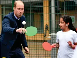  ??  ?? Eye on the ball: Playing table tennis with a doubles partner