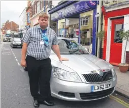  ?? Davey FM4926466 Picture: Chris ?? Abacus Cars driver David Moore got a parking ticket outside the Cancer Research shop in Whitstable High Street