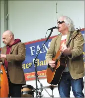  ??  ?? Singer/Songwriter Hank Wedel in action on the main stage during the Family Day at Mallow Castle on Saturday.