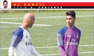  ??  ?? ZIZOU LE MIMA. El galo se lleva al canterano Achraf a Balaídos para remediar los problemas en los laterales.