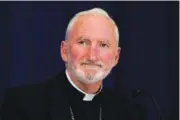  ?? AP PHOTO/JULIO CORTEZ ?? Bishop David O’Connell of the Archdioces­e of Los Angeles attends a 2021 news conference at the fall General Assembly meeting of the United States Conference of Catholic Bishops in Baltimore.