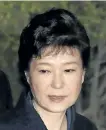  ??  ?? Park Geun-hye