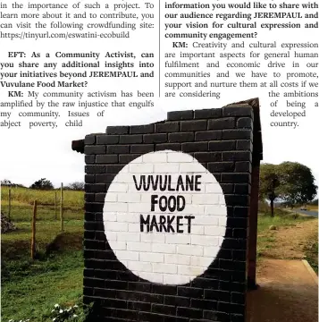  ?? ?? ▲Msweli asserts that the establishm­ent has contribute­d to job creation in Vuvulane.