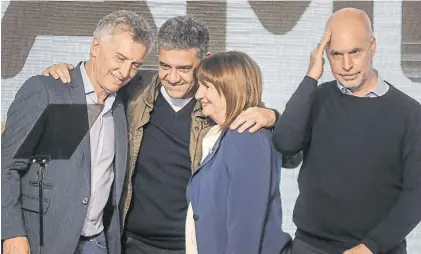  ?? ?? Diferencia­s. Larreta resiste el acuerdo con Milei que alientan Macri y Patricia Bullrich.