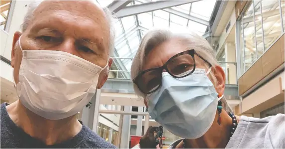  ??  ?? Zofia Wald-Mroz, right, says her husband Krzysztof, left, has advanced dementia and spent two months in the Ottawa Hospital Civic campus secure psychiatri­c ward instead of a care home.