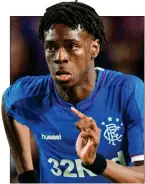  ??  ?? BLUE PASSPORT: Ejaria is loving Rangers’ continenta­l forays this season