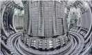  ??  ?? The Tokamak of the Joint European Torus (Jet) at the Culham Science Centre – which will soon to attempt to produce the largest amount of fusion energy so far. Photograph: AFP/Getty Images