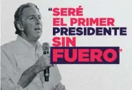  ??  ?? En redes sociales, priístas difundiero­n mensajes e imágenes para posicionar la idea de que Meade es autor de la ley contra el fuero.