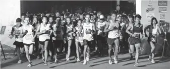  ??  ?? AND THEY’RE OFF – Thousands of runners joined the Cebu leg of the 7-Eleven Fun Run Sunday at the Cebu Business Park in Cebu City. Manila Bulletin was one of the event’s sponsors and media partners. (Juan Carlo de Vela)