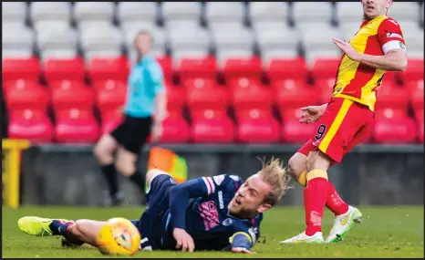  ??  ?? Kris Doolan is celebratin­g nine years at Partick Thistle this week but is keen to continue on an upward curve at Firhill