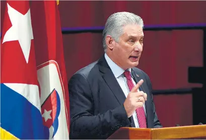  ?? EFE ?? “Cuba es y seguirá siendo un país de paz”, dijo el presidente cubano.