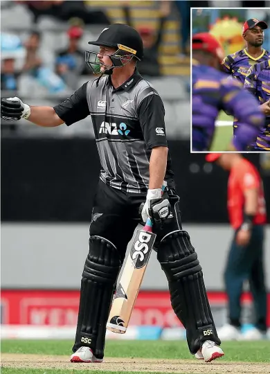  ?? GETTY IMAGES ?? Regular Black Caps opening partners Martin Guptill and Colin Munro are chasing IPL returns after they were released by their franchises.
Former Black Caps captain Brendon McCullum has taken over as coach of Kolkata Knight Riders after a stint in the CPL.