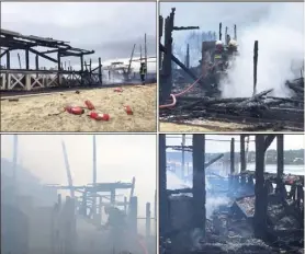  ?? (Photos Ch. C.) ?? Du magnifique Manoah Beach, il ne reste quasiment rien. L’enquête va devoir maintenant déterminer les causes de cet étrange sinistre.