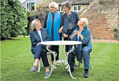 ??  ?? Old friends: Maggie Smith, Joan Plowright, Eileen Atkins and Judi Dench share the screen for the first time in Nothing Like a Dame