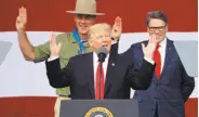  ?? Steve Helber / Associated Press ?? President Trump speaks to the 2017 National Boy Scout Jamboree last month in Glen Jean, W.Va.