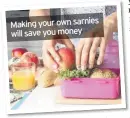  ??  ?? Making your own sarnies will save you money