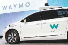  ?? Reuters ?? Waymo unveils a self-driving Chrysler Pacifica minivan during the recent North American Internatio­nal Auto Show in Detroit.