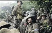  ?? Warner Bros. Entertainm­ent ?? WWI SOLDIERS in a scene from Peter Jackson’s documentar­y “They Shall Not Grow Old” on HBO.