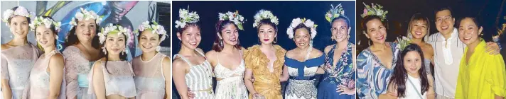  ??  ?? Bridesmaid­s and childhood friends: Jessica Maxwell, Xandra Araneta, Kat Padilla, Ingga Cabangon Chua, Pia de Mesa Beach belles: Nikki Lopez, Trisha Tranch, Jae Ricketts, Allana Monteliban­o, Stephanie Z. Crespi Tan cousins: Audrey and Adriana Zubiri with Tasha, Clayton and Elaine Tan