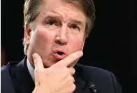  ?? AP Photo/Andrew Harnik ?? ■ President Donald Trump’s Supreme Court nominee, Brett Kavanaugh, testifies before the Senate Judiciary Committee on Wednesday on Capitol Hill in Washington for the second day of his confirmati­on to replace retired Justice Anthony Kennedy.