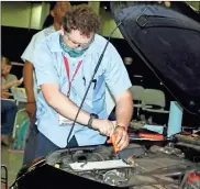  ?? GNTC ?? Georgia Northweste­rn Technical College student Isaiah Lewis competes in the Automotive Service Technology category at the 2022 SkillsUSA Georgia competitio­n.