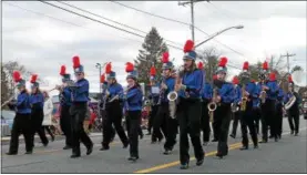  ?? FILE PHOTO. ?? The South High Marching Band marches and plays during the 38th annual holiday parade in South Glens Falls.