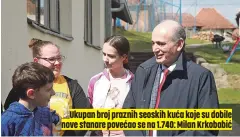  ?? ?? Ukupan broj praznih seoskih kuća koje su dobile nove stanare povećao se na 1.740: Milan Krkobabić