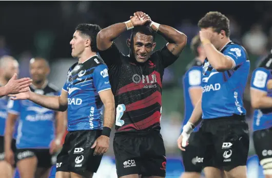  ?? GETTY ?? Crusaders wing Sevu Reece reacts to the 37-15 loss to the Western Force in Perth.