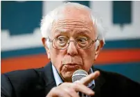  ?? AP ?? Democratic presidenti­al candidate Senator Bernie Sanders speaks at a campaign field office in Newton, Iowa.