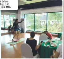  ??  ?? STOKED. Surfing Fitness, one of two new classes introduced by Citigym as demonstrat­ed during an intimate press conference last Thursday, July 28, attended by the media. MRL