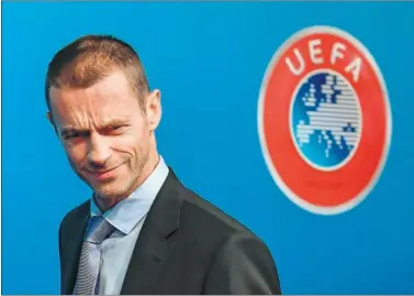  ??  ?? Aleksander Ceferin, presidente de la UEFA, en una de sus últimas aparicione­s públicas.