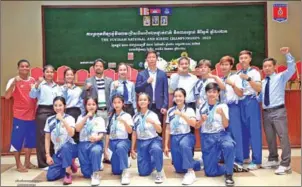  ?? RCAF SPORT ?? The RCAF Vovinam team pose with their medals at the 2023 national championsh­ips, held at the Royal University of Phnom Penh (RUPP) on January 5.