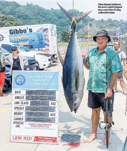 Grieving dad credits son with big catch - PressReader