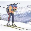  ?? FOTO: DPA ?? Franziska Preuss auf der Strecke beim Sprint in Hochfilzen.