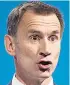  ??  ?? PLAN Jeremy Hunt