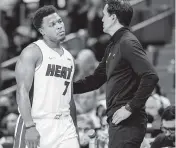  ?? DANIEL A. VARELA dvarela@miamiheral­d.com ?? Heat guard Kyle Lowry is optimistic despite a recent skid: ‘We have an opportunit­y to put these games behind us.’