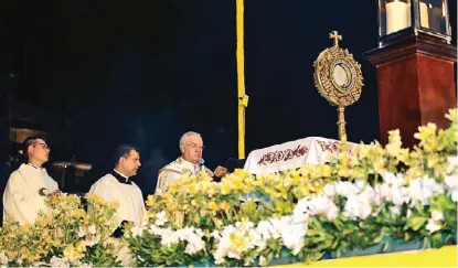  ?? CORTESÍA ?? Este sábado se realizó la ceremonia del Corpus Christi