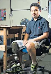  ?? ?? Anil Gurung, a former Gurkha rifleman, lost a leg in Afghanista­n