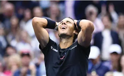  ?? FOTO: LEHTIKUVA / GETTY IMAGES / AFP CLIVE BRUNSKILL ?? Open.
Rafael Nadal vann redan sin 16:e grand slam-turnering då han överlägset vann finalen i US