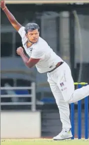  ?? FILE PHOTO ?? ▪ Saurabh Kumar claims five wickets on Thursday.