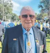  ?? ?? Vietnam Veterans Associatio­n of Australia (Townsville) life member Ernie Gimm after the Anzac Day march. Picture: Leighton Smith.