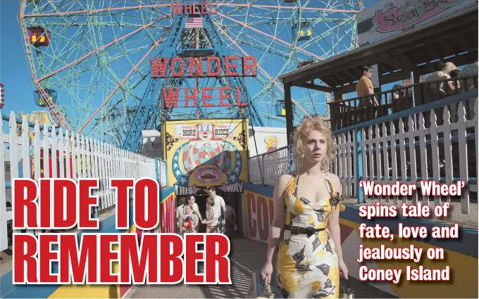  ??  ?? LIFE’S HIGHS AND LOWS: Woody Allen’s ‘Wonder Wheel’ stars Justin Timberlake, below, and Juno Temple, above, as two people whose lives become entangled.