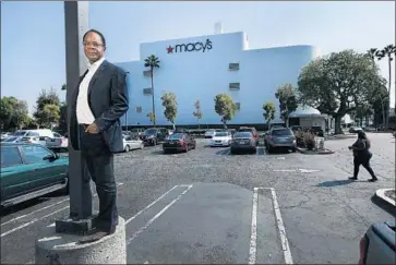  ?? Mel Melcon Los Angeles Times ?? QUINTIN PRIMO III, chief executive of Capri Investment Group, which owns Baldwin Hills Crenshaw Plaza, is shown in September. Critics of a plan to upgrade the mall fear it will push people out of black areas.