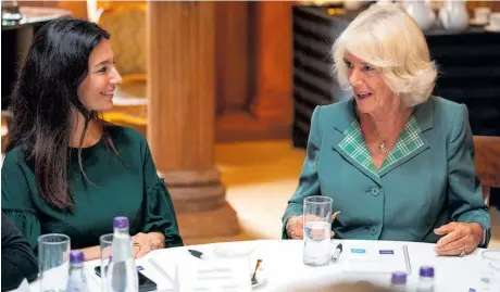  ?? PHOTO / GETTY IMAGES ?? Yalda Hakim with Camilla, the Queen Consort, during a Women in Journalism mentoring session and panel discussion in 2021.