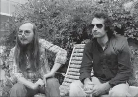  ?? NICK UT — THE ASSOCIATED PRESS FILE ?? In this file photo, Walter Becker, left, and Donald Fagen of Steely Dan, sit in Los Angeles. Becker, the guitarist, bassist and co-founder of the rock group Steely Dan, has died. He was 67. His official website announced his death Sunday with no...