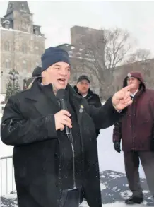  ??  ?? En février dernier, le président de la Fédération des producteur­s acéricoles du Québec, Serge Beaulieu, mobilisait ses troupes contre le rapport Gagné devant l’Assemblée nationale à Québec. Cette fois, il réplique vivement aux récents propos de Maxime...